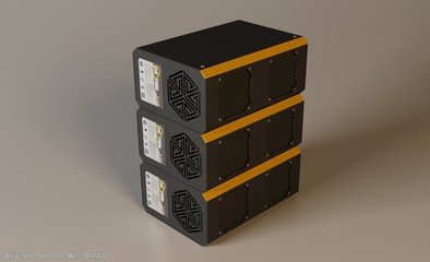 A detailed view of a high-performance mining rig, showcasing its components and potential for cryptocurrency extraction